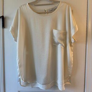LOFT White Shell, XL, NWT